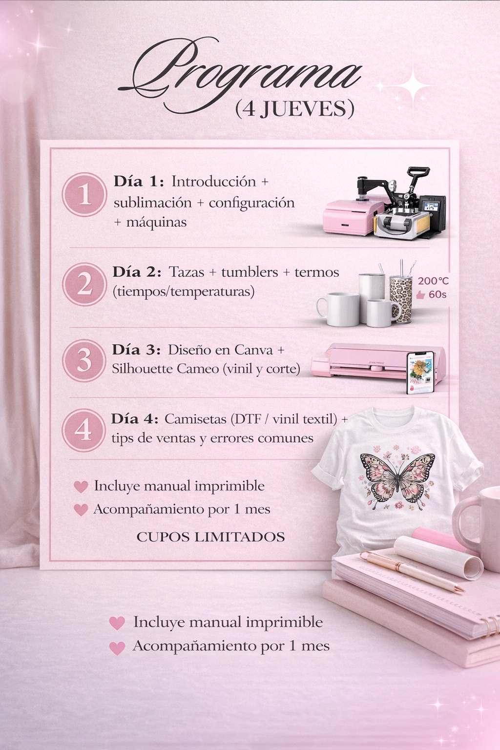 Programa de sublimación + Cameo para principiantes