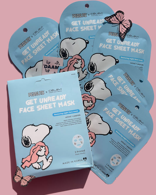 Set de mascarillas de Snoopy, 5 piezas x Celavi