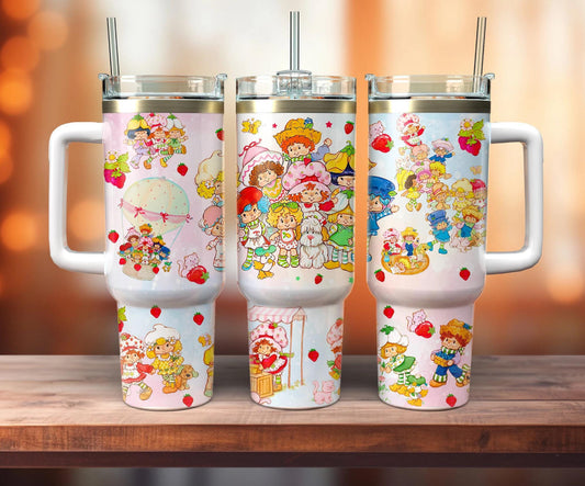 Strawberry Shortcake design - Tumblr 40 oz