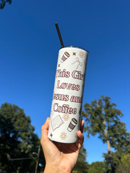 SET: “This girl loves Jesus & coffee”