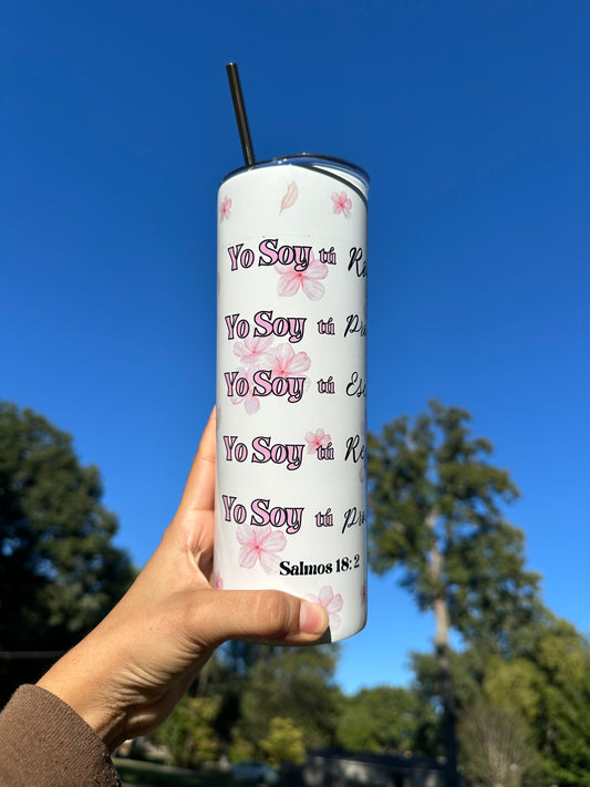Salmos 18:2 tumblr de aluminio 20oz
