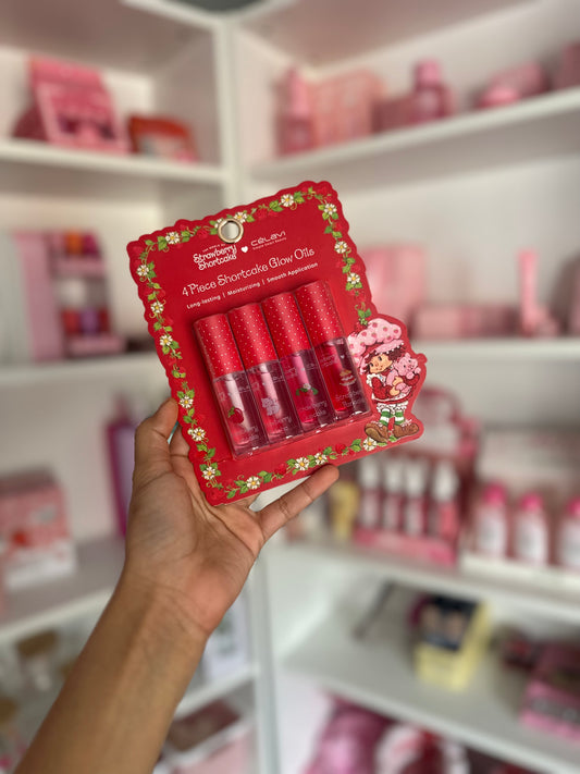 4 piezas lip oil strawberry shortcake