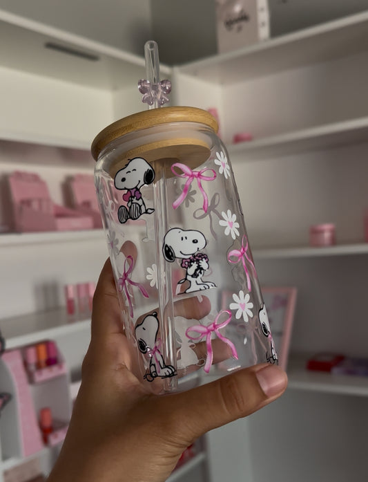 Pre-order llegada 15 de Noviembre (piezas limitadas) Snoopy glass cup