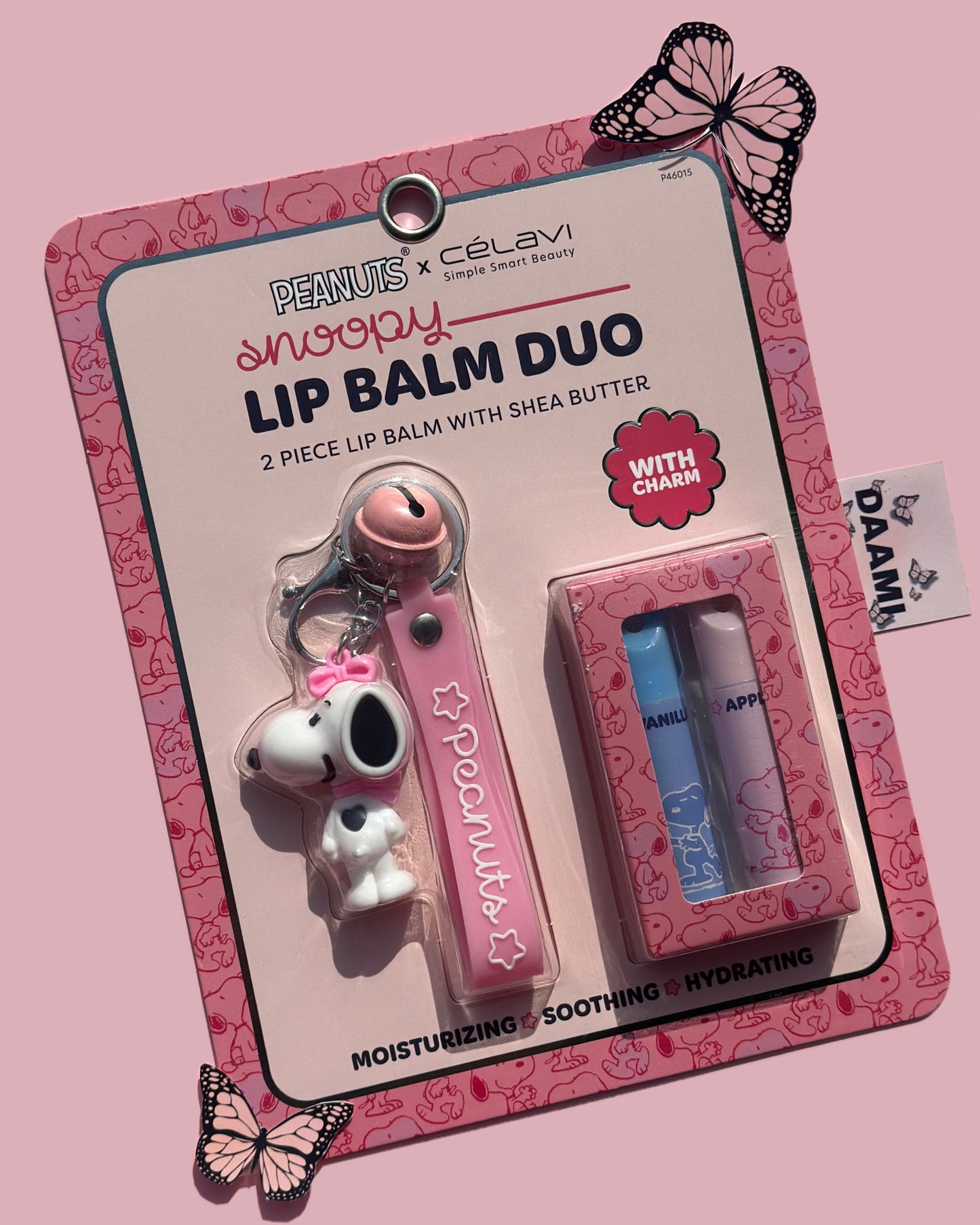Lip Balm duo, con Charm de Snoopy x Celavi