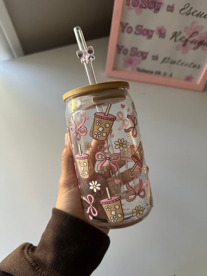 “Ice coffee girlie” Glasscup