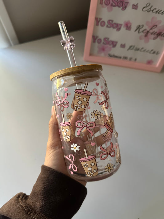 “Ice coffee girlie” Glasscup