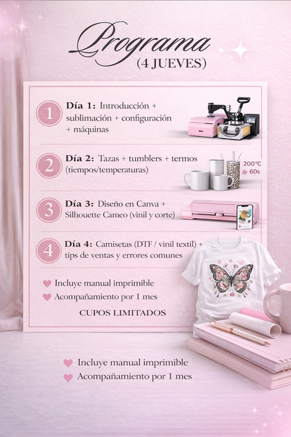 Programa de sublimación + Cameo para principiantes