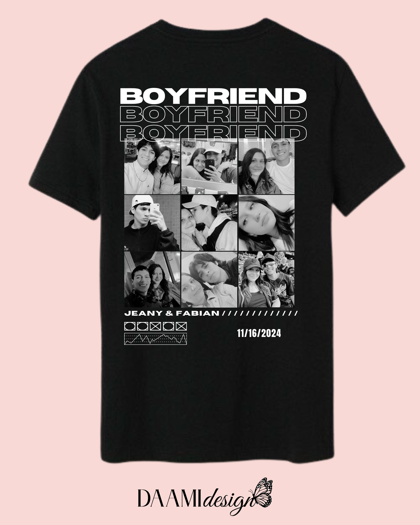 Boyfriend o Girlfriend - Camiseta con fotos para pareja