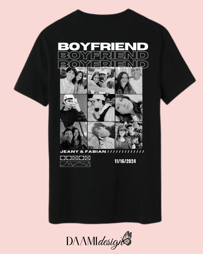 Boyfriend o Girlfriend - Camiseta con fotos para pareja