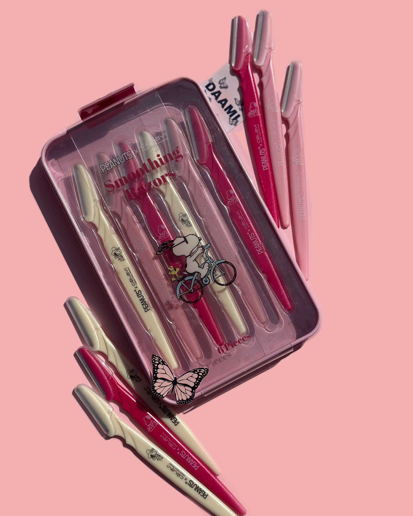 Set de navajas con diseno de Snoopy x celavi