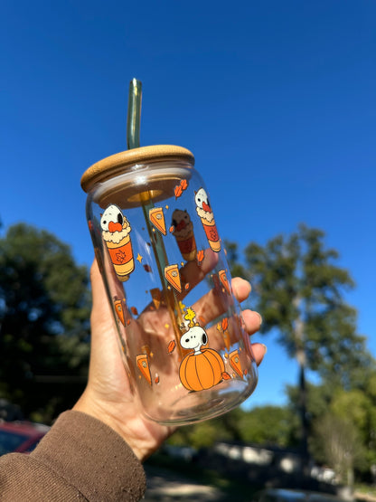 “Snoopy Fall” glasscup