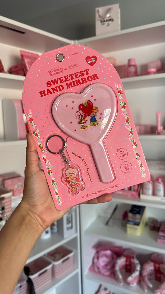 Espejo y llavero set strawberry shortcake - CELAVI