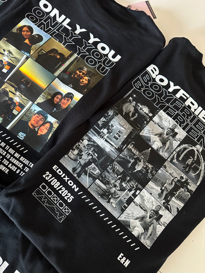 Set de regalo camiseta + taza con fotos y fechas