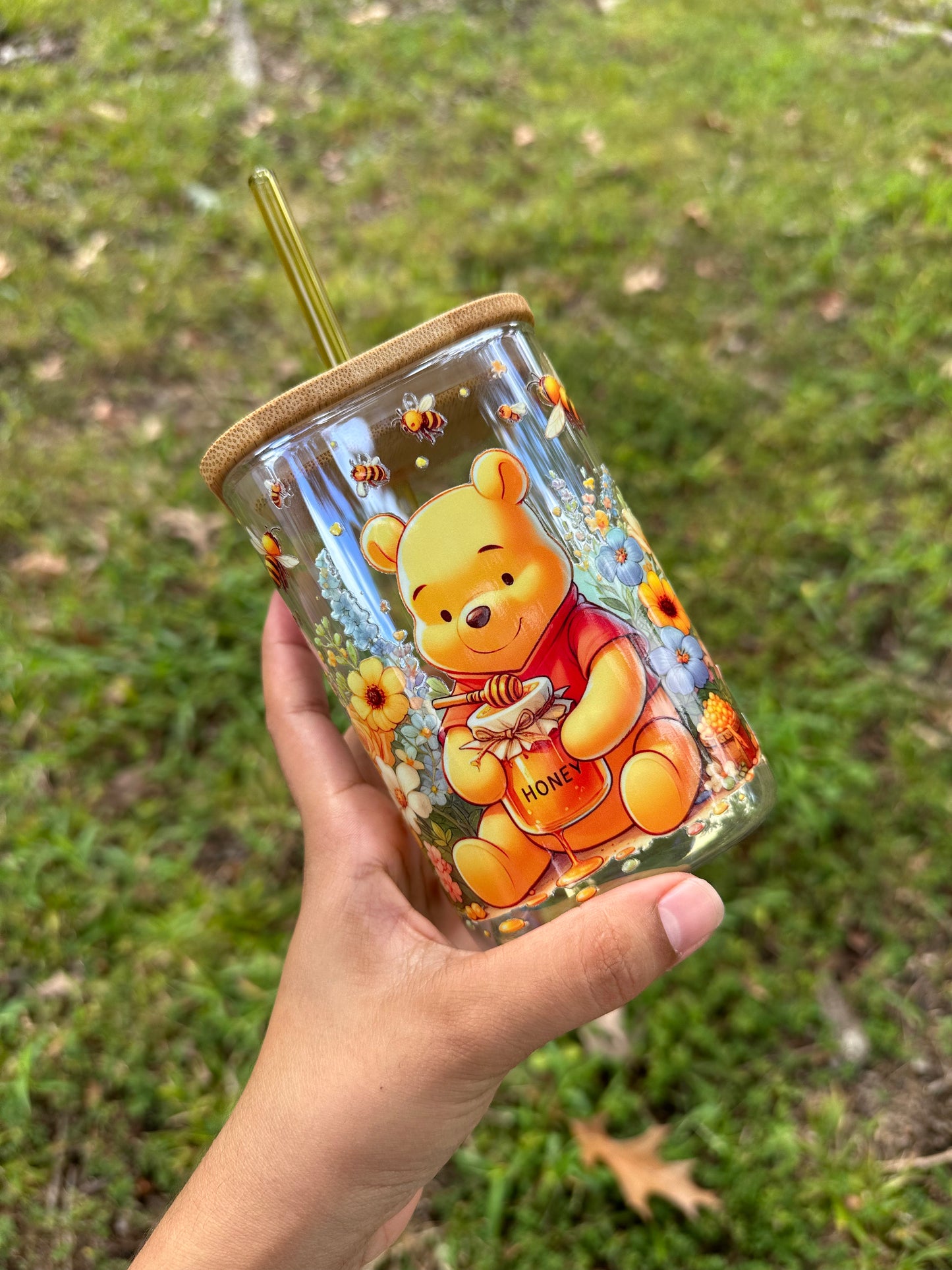 winni the pooh taza de vidrio