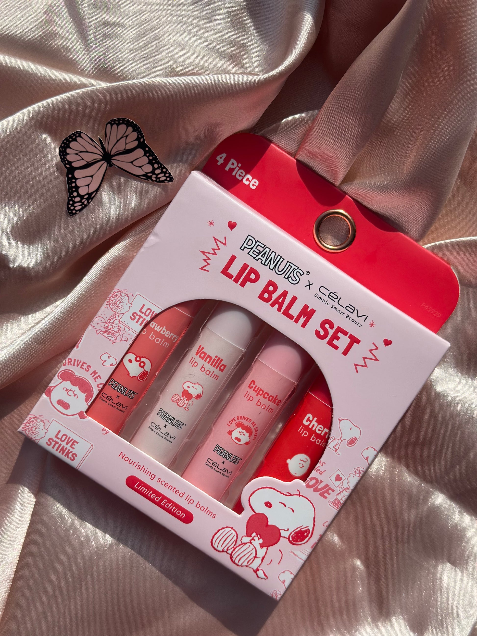 Lip blam set de snoopy, peanuts, coleccion de snoopy, coleccion de peanut celavi