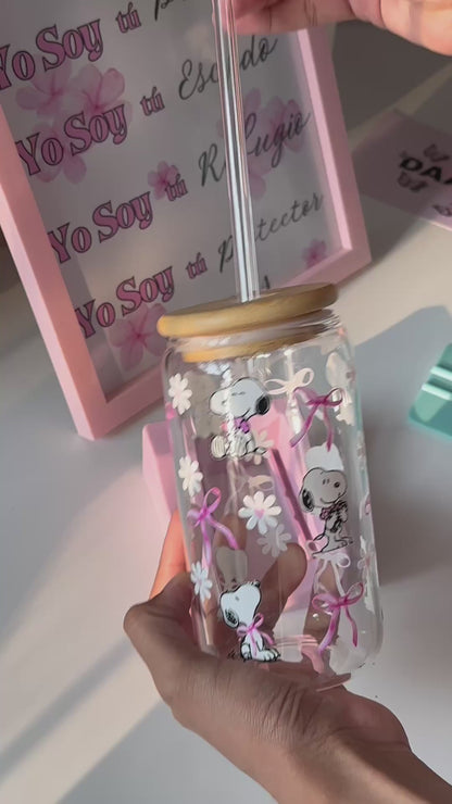 Pre-order llegada 15 de Noviembre (piezas limitadas) Snoopy glass cup