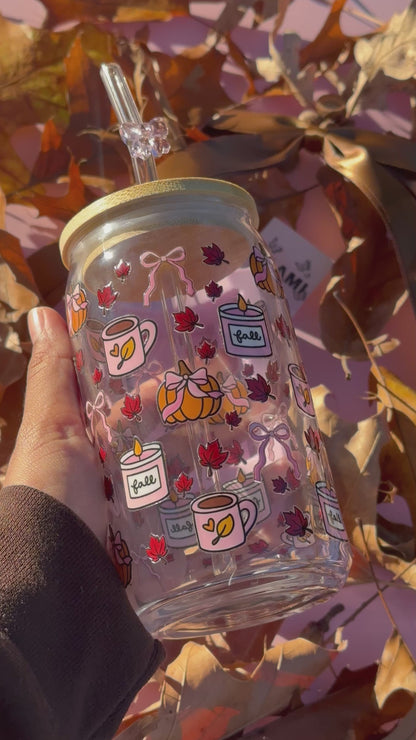 “Pink fall” Glasscup