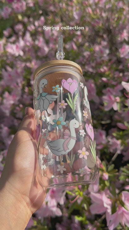 Patitos y tulip Glasscup